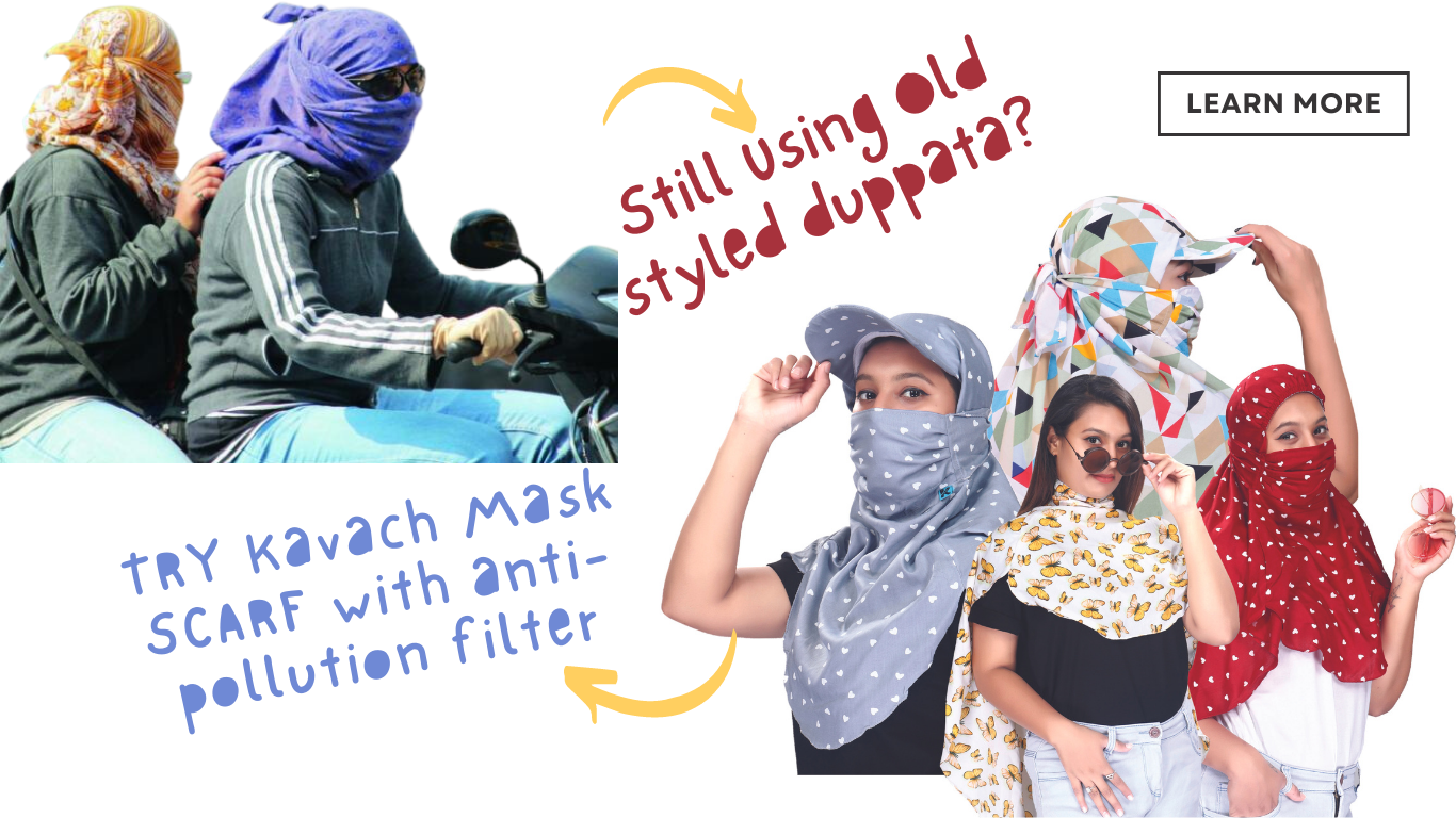 Multi functional full face mask scarf dupatta covering mask scarf for sun and pollution protection
