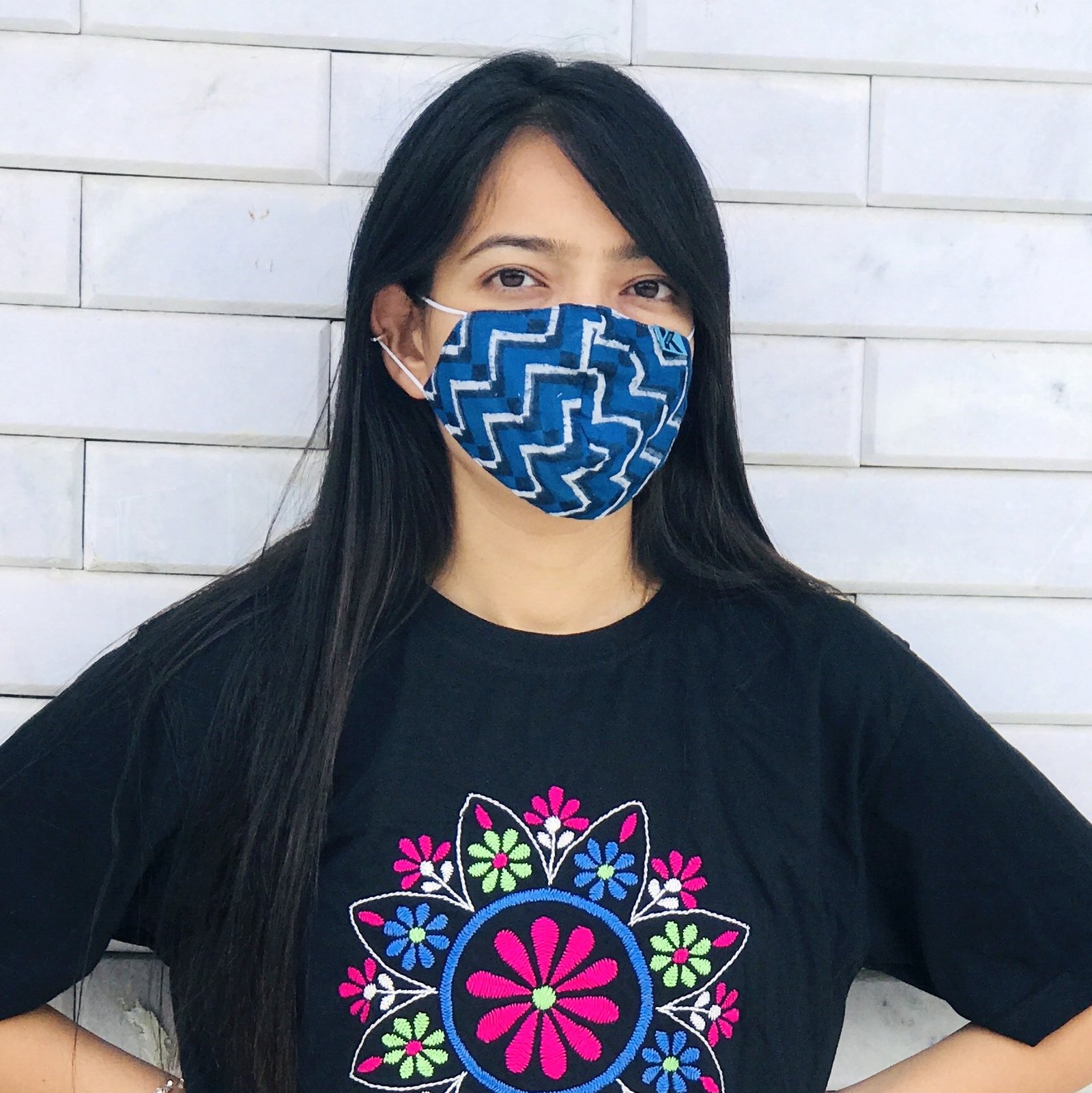 Block Printed Chanderi Silk Indian handloom mask