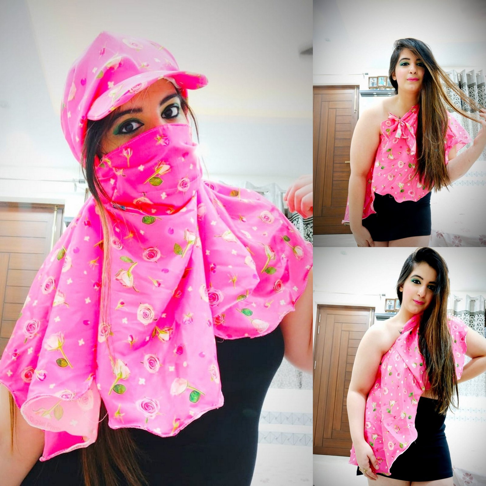 Don’t cover face with dupatta. Our full face stylish mask scarf is Ideal way to cover while riding two-wheeler. Our mask scarf protect from PM 2.5 pollution